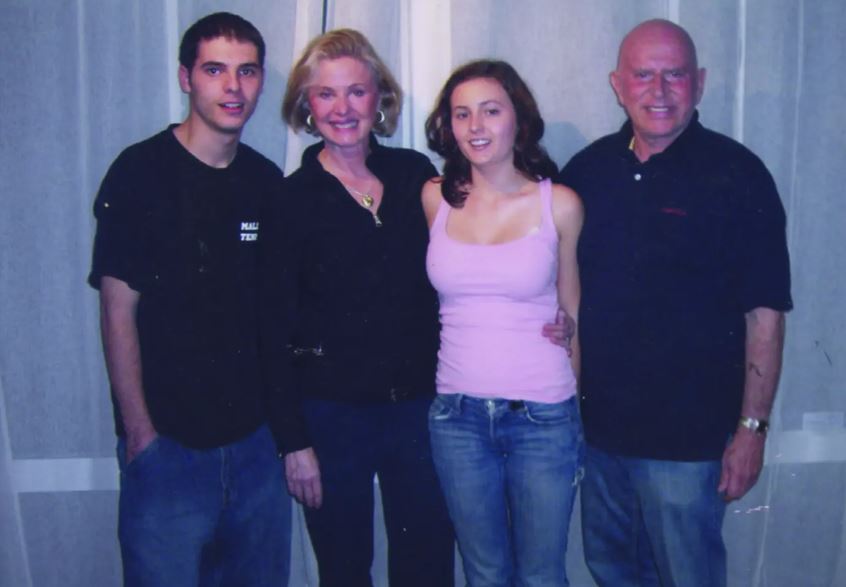 Mark Fleischman with his wife, and her children Adam and Juliet