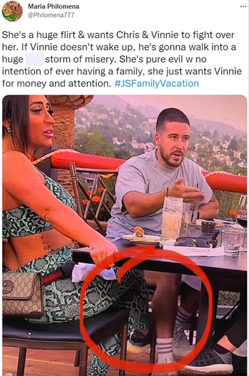 Angelina getting frisky with Vinny