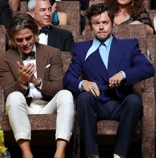 Chris Pine and Harry Styles at the Venice Film Festival