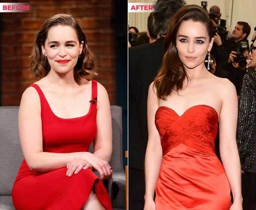 Emilia Clarke before and after weight loss