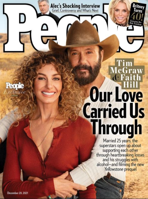 Faith Hill's People magazine's December 2021 issue cover