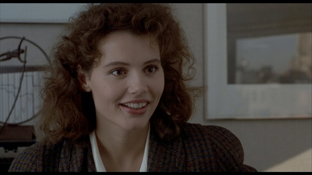 Geena's appearance in the movie, The Fly in 1986