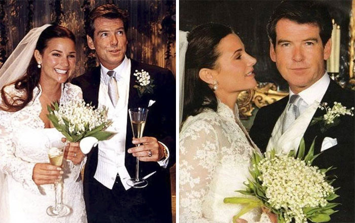 Keely Shaye and Pierce Brosnan on their wedding day