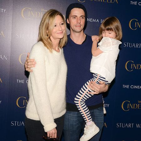 Matthew Goode with his wife and their daughter