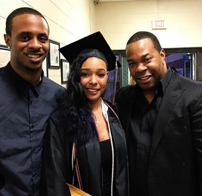 Mariah Elizabeth Miskelly with her brother, T’ziah Wood-Smith, and father, Busta Rhymes