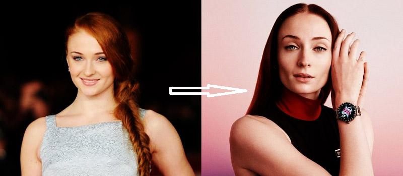 Sophie Turner's photo compared