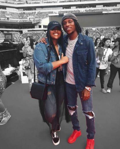 Jazmine and her boyfriend, Dave attending the North American leg of the On The Run II tour