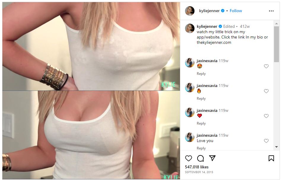 Kylie boobs