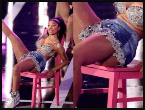 Nicki's allegedly fake buttock implants exploded once in an event
