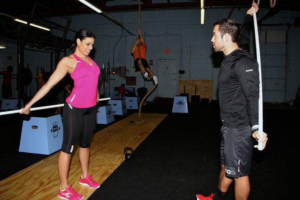 Jordin with her trainer, Eric Small