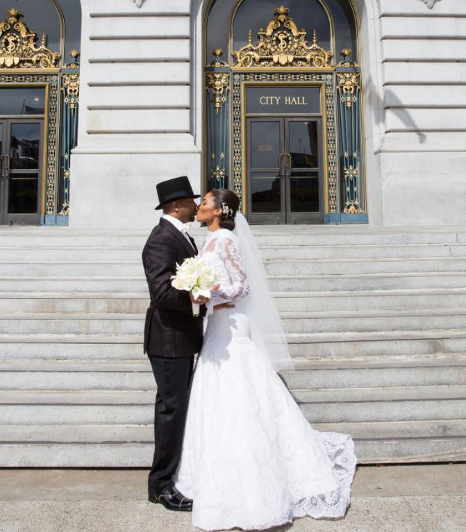 LaLonne and The-Dream on their wedding day, she shared this photo on their 5 years anniversary
