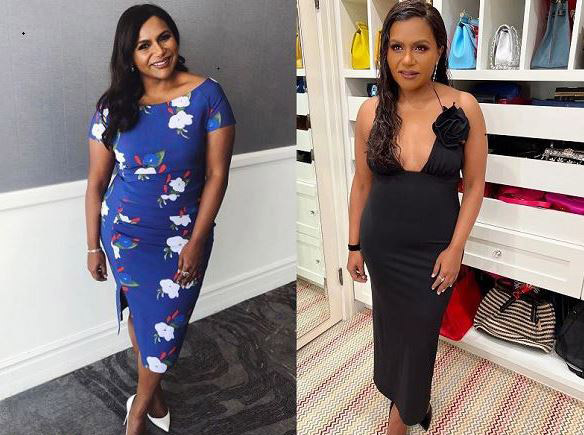 Mindy before and after losing weight
