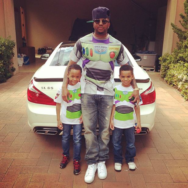 Terius with his twin sons, London Nash and Christian Nash