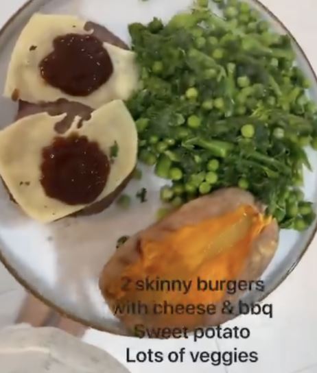 Zara's diet plan mostly includes veggies